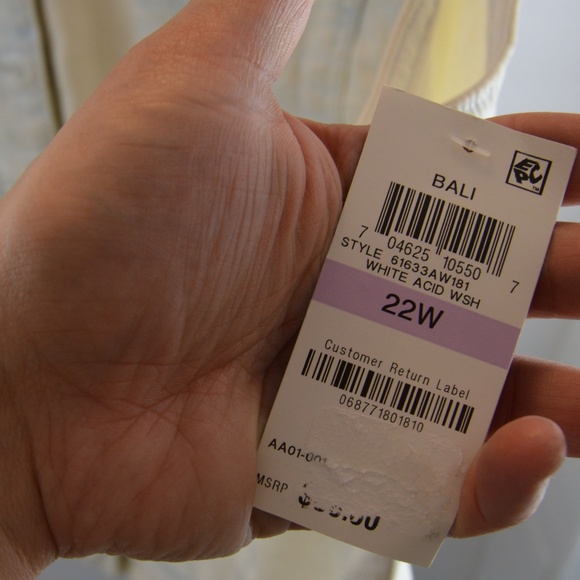 Style & Co Jean Whitewashed Vest - Picture 5 of 5